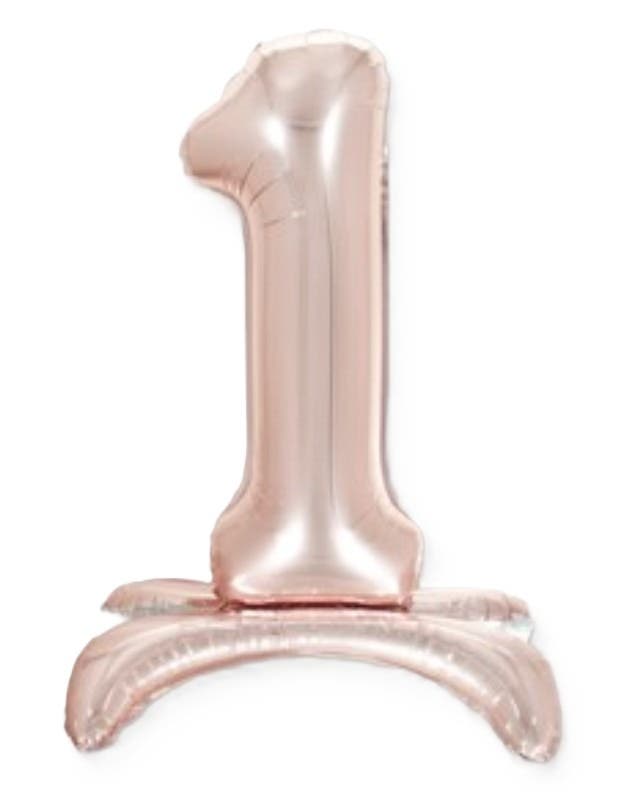 32" Standing Pink Number Balloon