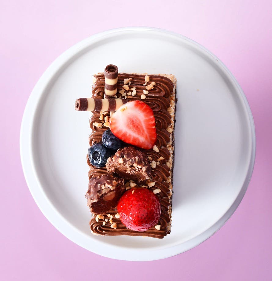 Berry Chocolate Hazelnut Slice