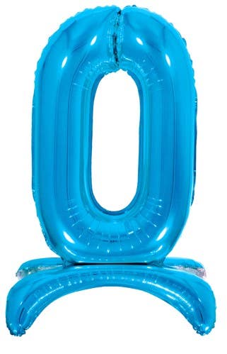 32" Standing Blue Number Balloon