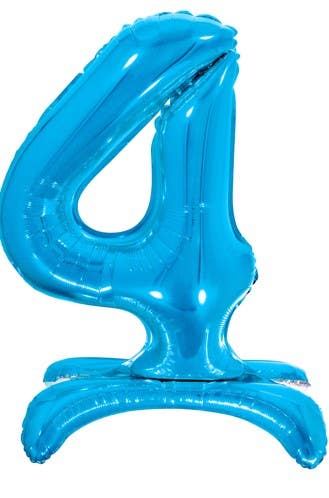 32" Standing Blue Number Balloon