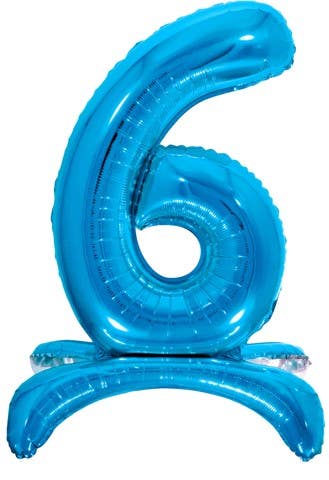 32" Standing Blue Number Balloon