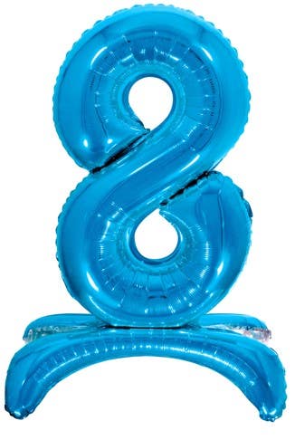 32" Standing Blue Number Balloon