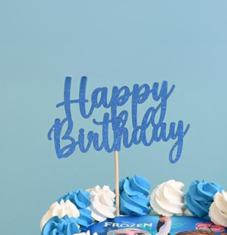 Happy Birthday Topper (Glitter)