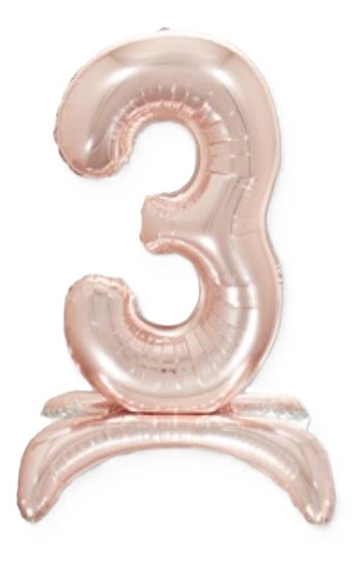 32" Standing Pink Number Balloon