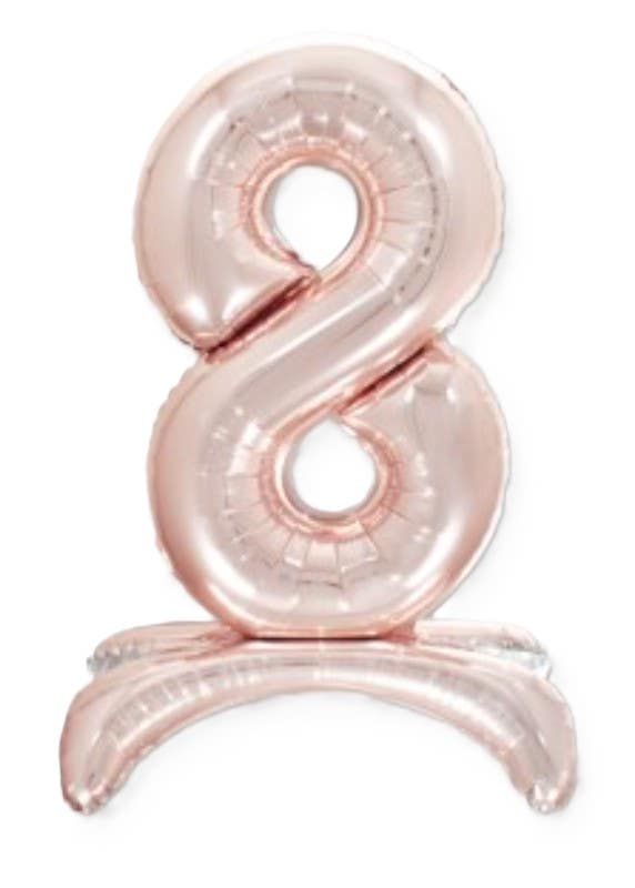 32" Standing Pink Number Balloon