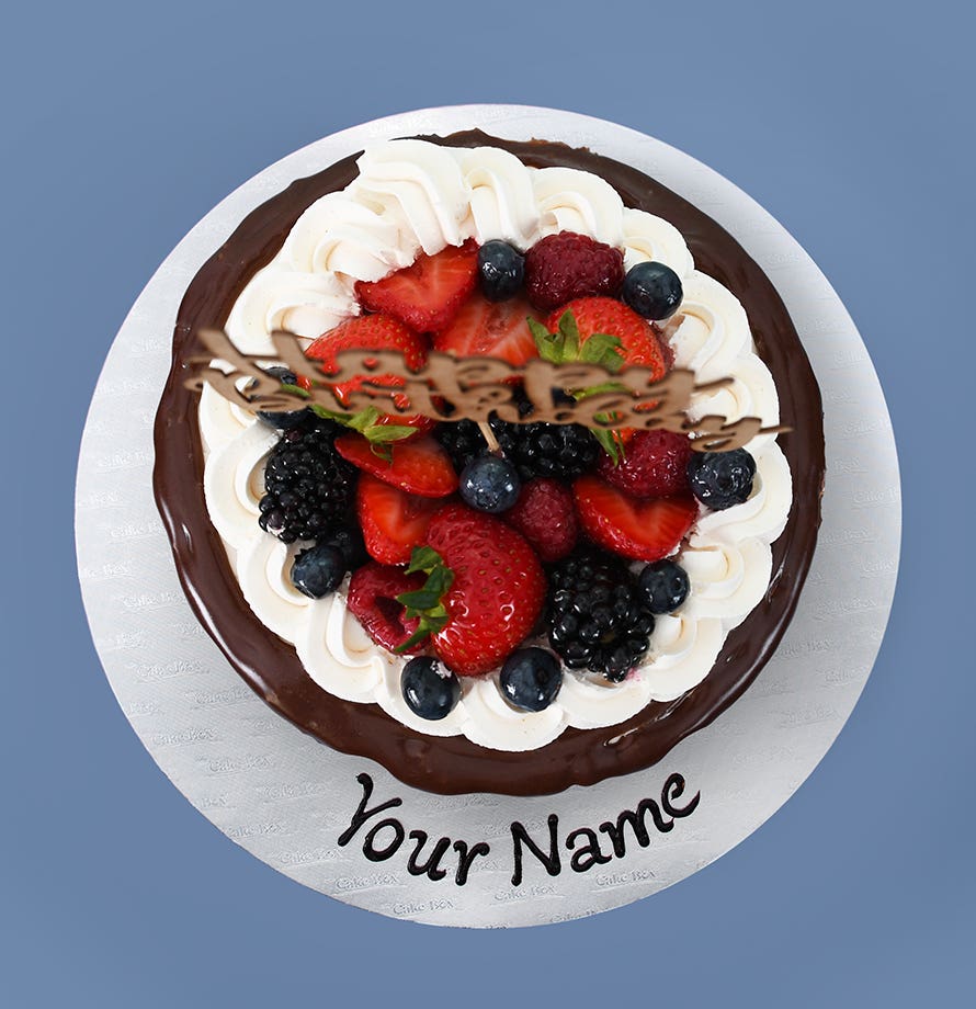 Berry Vanilla Chocolate Drip Tall Cake