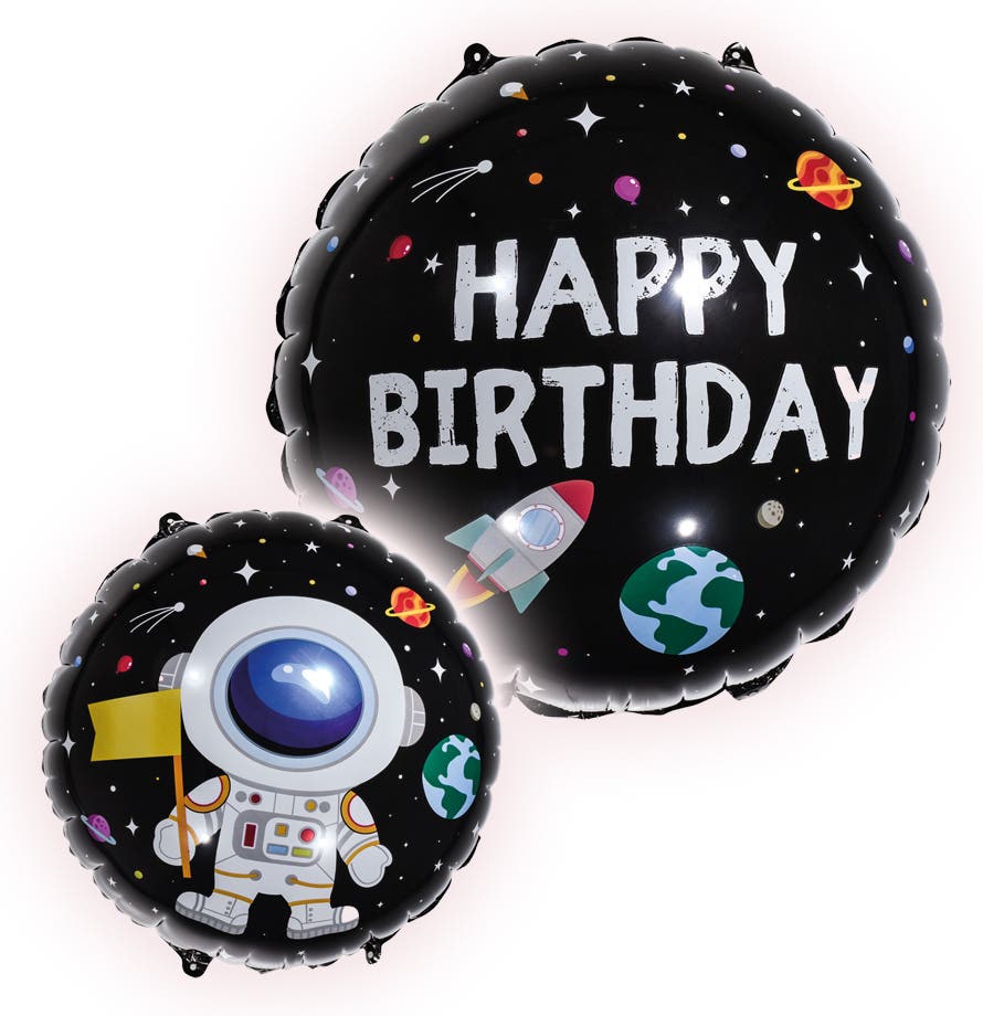 18" Happy Birthday Space