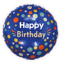 Ballon 18" "Joyeux Anniversaire" à Pois