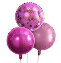 Metallic Pink Birthday Balloon Bouquet (3)