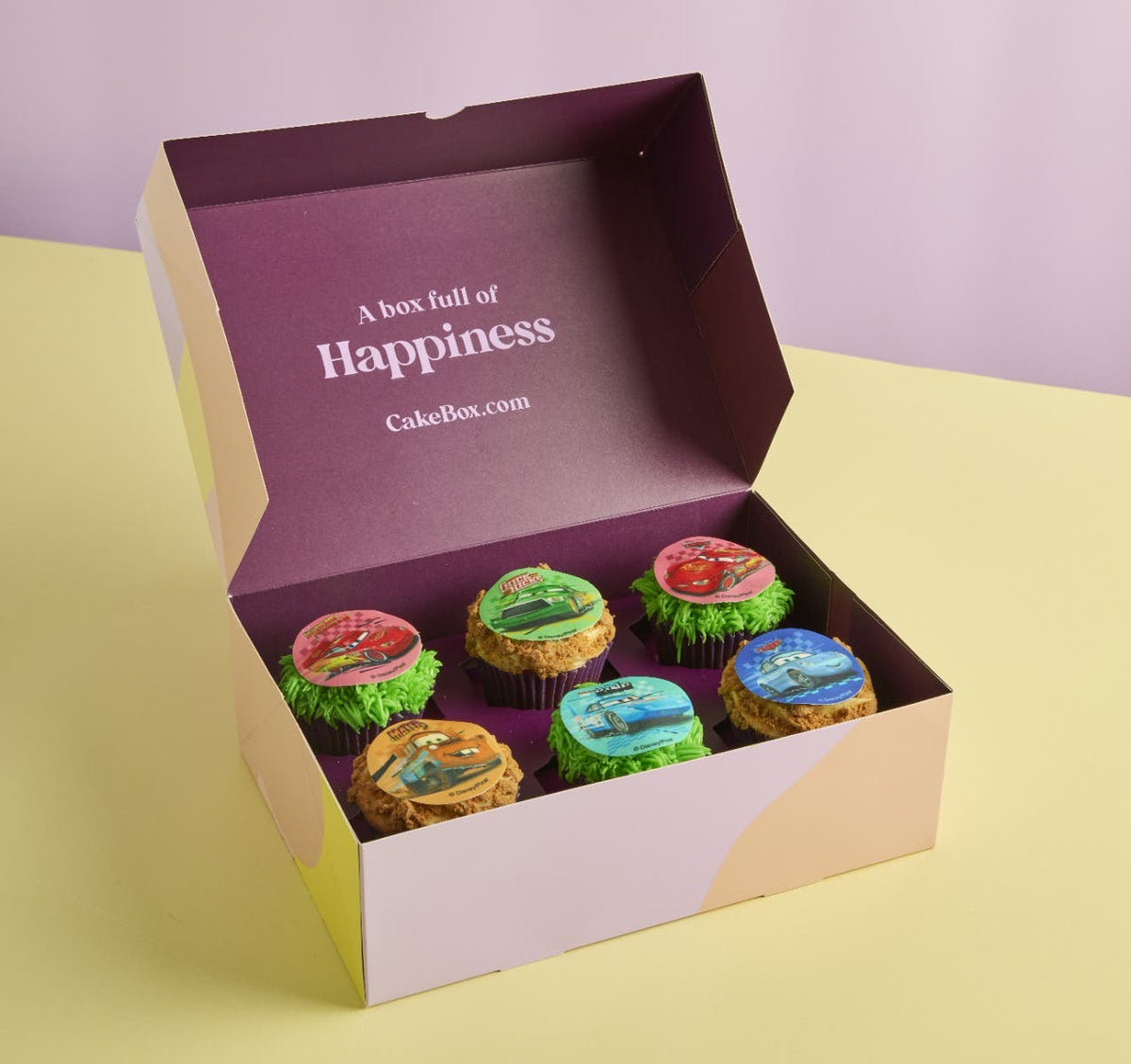 Cars Box of 6 Cupcakes