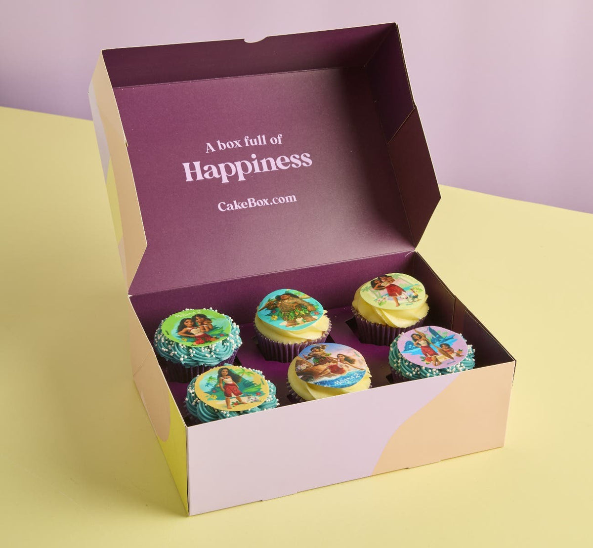 Moana Box of 6 Cupcakes