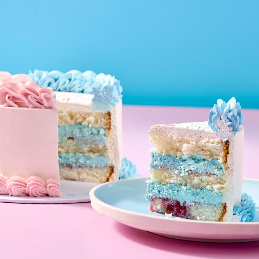 Gender Reveal Photo Cake