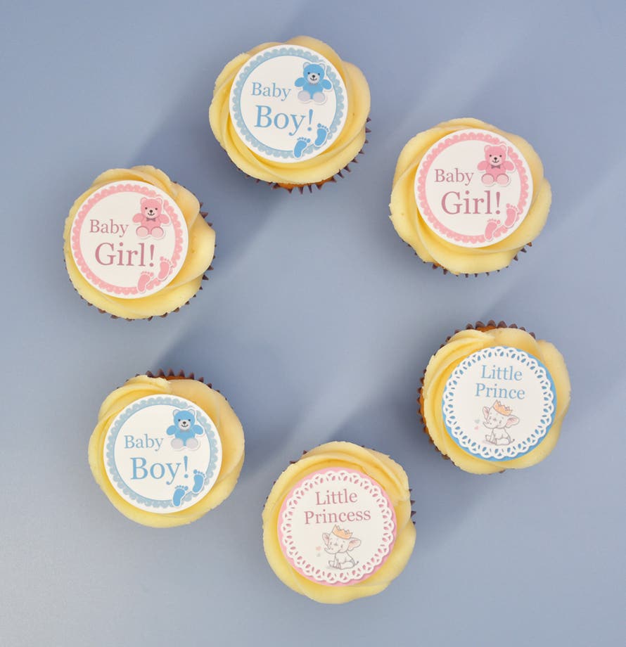 Cupcakes vanille pour fête prénatale