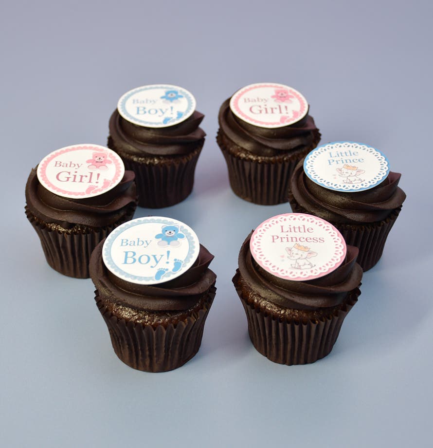 Chocolate Baby Shower Cupcakes