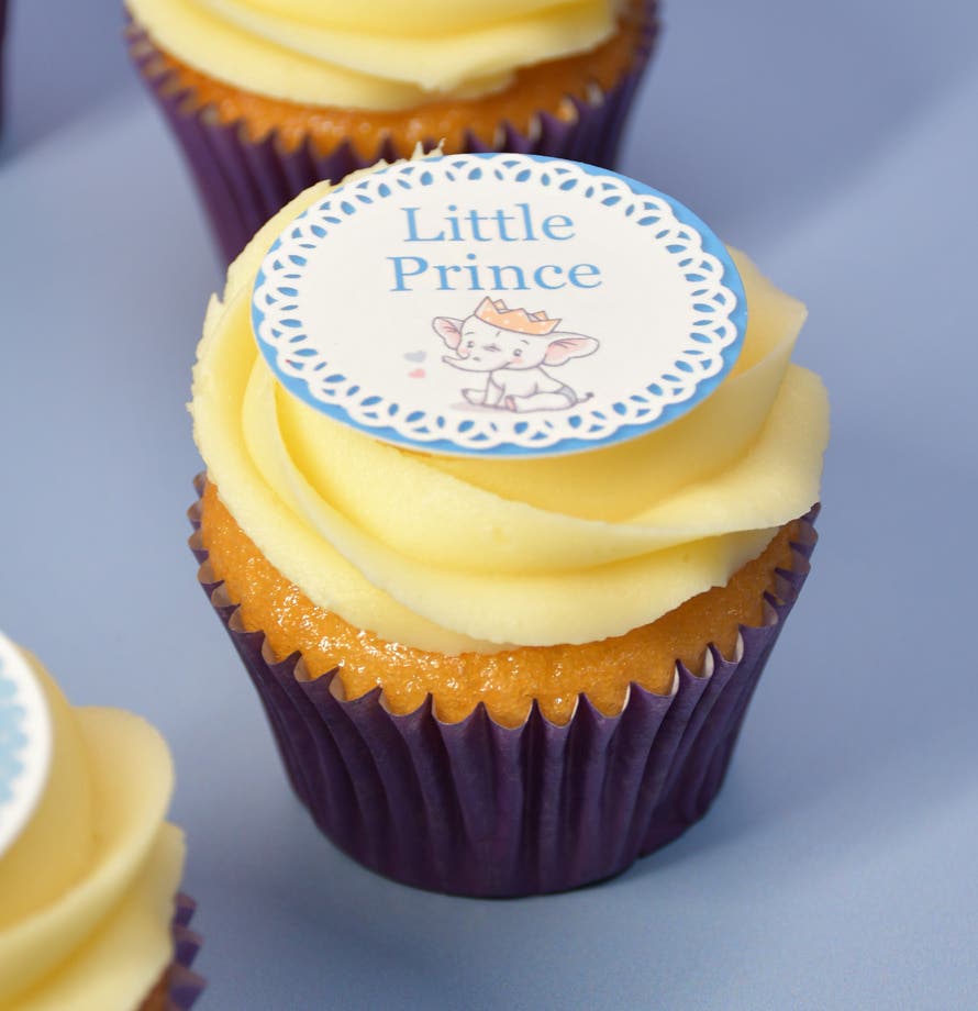 Cupcakes vanille pour bébé garçon