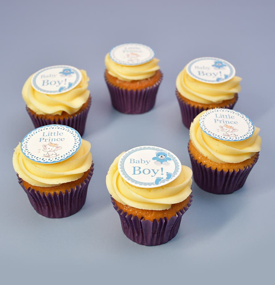 Cupcakes vanille pour bébé garçon