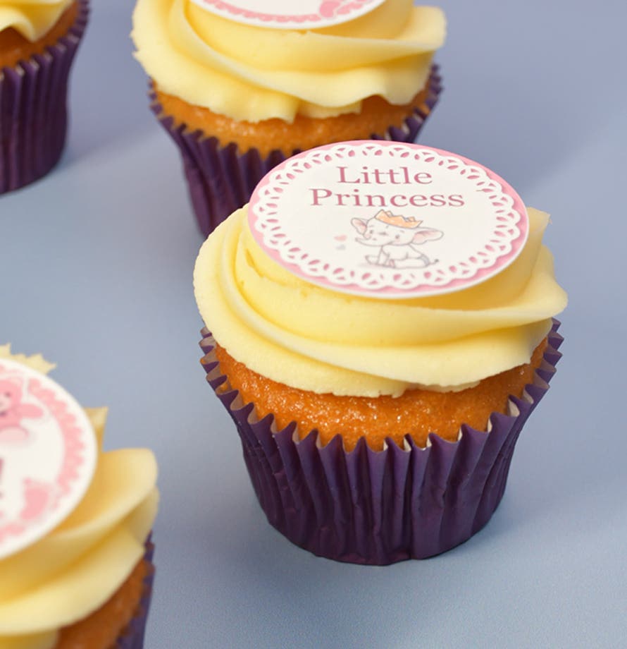 Vanilla Baby Girl Cupcakes