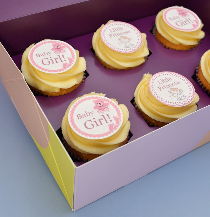 Cupcakes vanille pour bébé fille