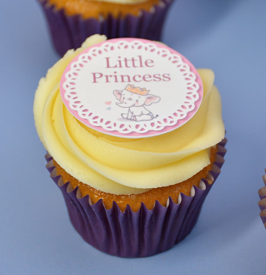 Cupcakes vanille pour bébé fille