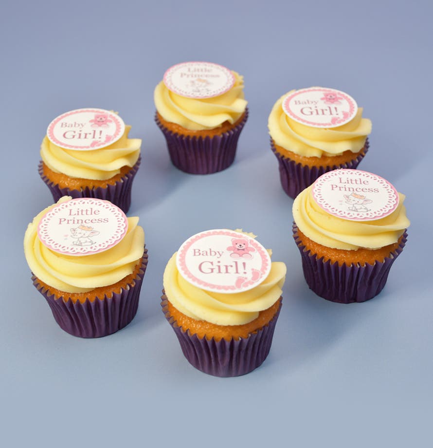 Vanilla Baby Girl Cupcakes