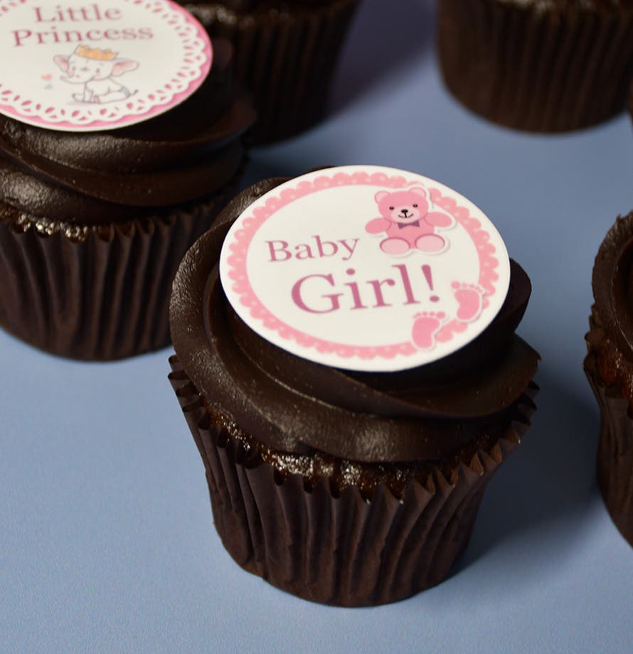 Chocolate Baby Girl Cupcakes