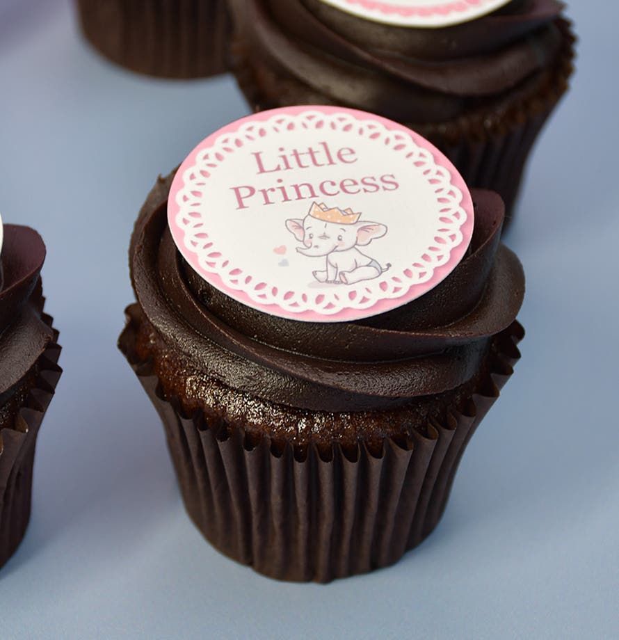 Chocolate Baby Girl Cupcakes