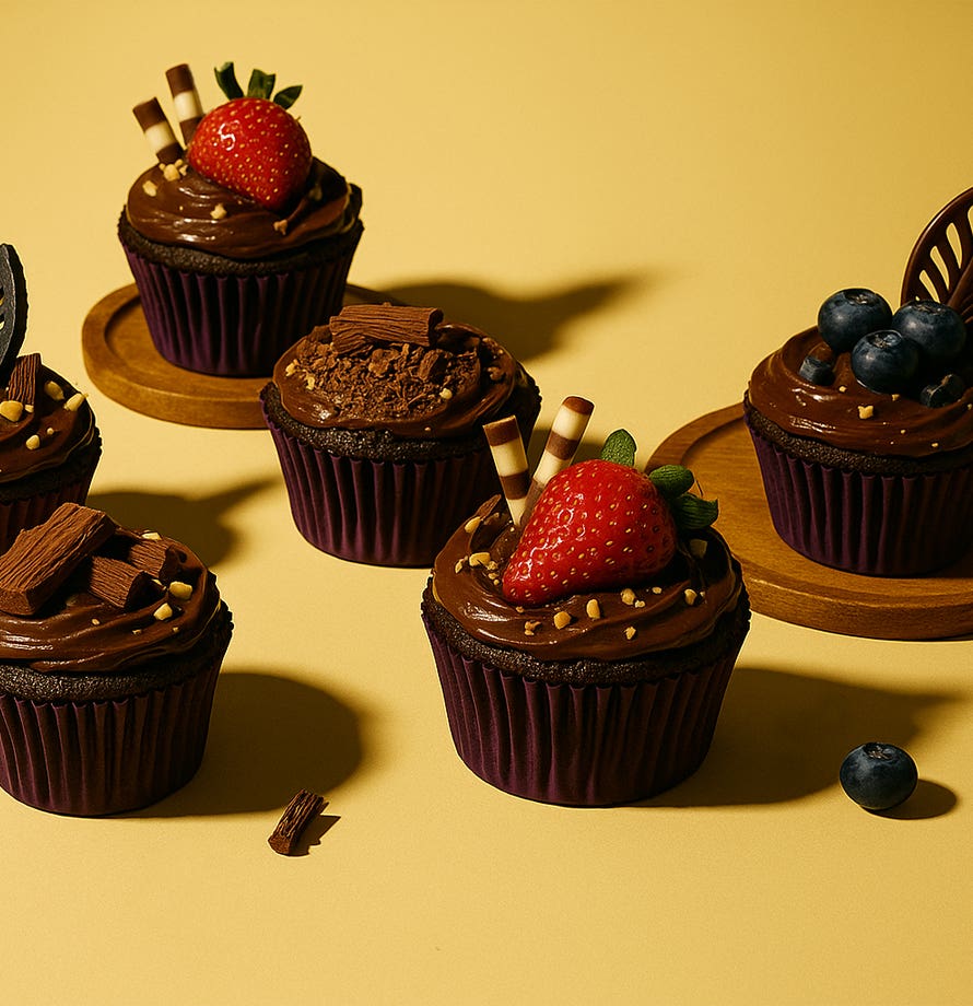 Box Of 6 Cupcakes Filled with Nutella®