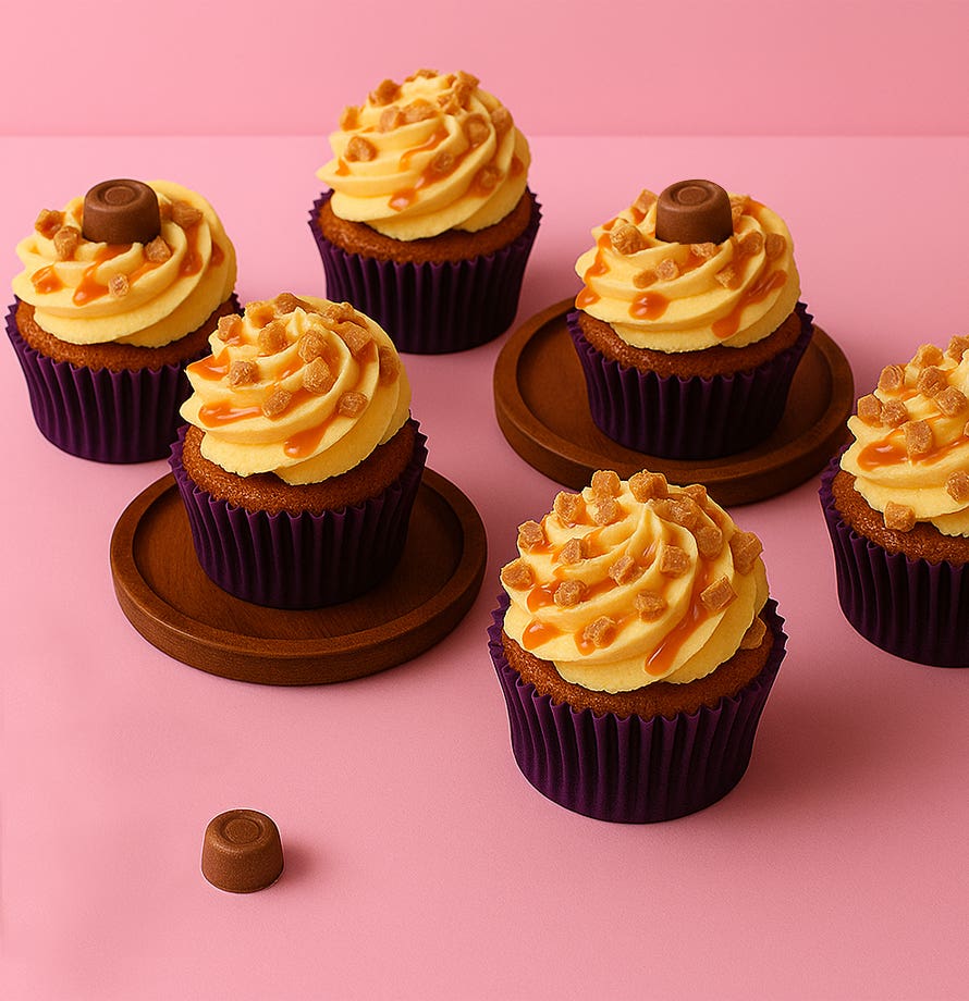Box Of 6 Caramel Cupcakes