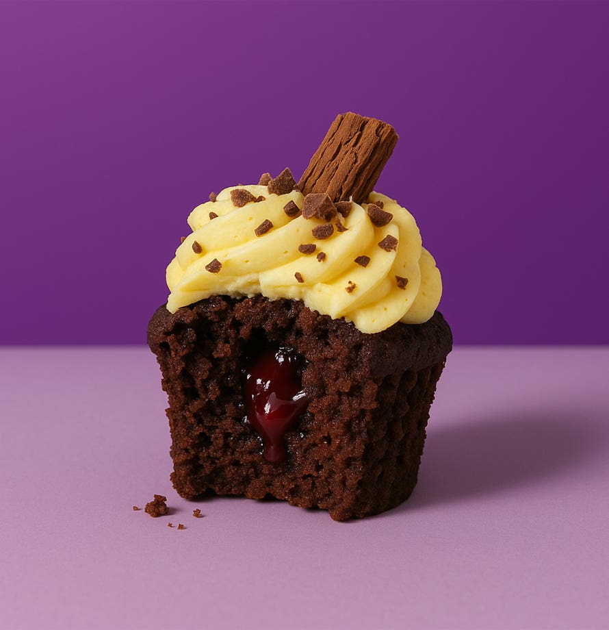 Box Of 6 Black Forest Cupcakes