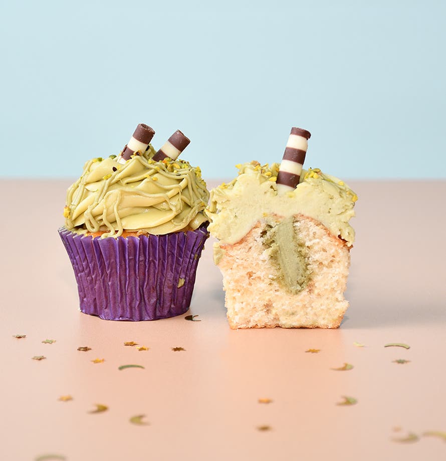 Box of 6 Pistachio Cream Cupcakes