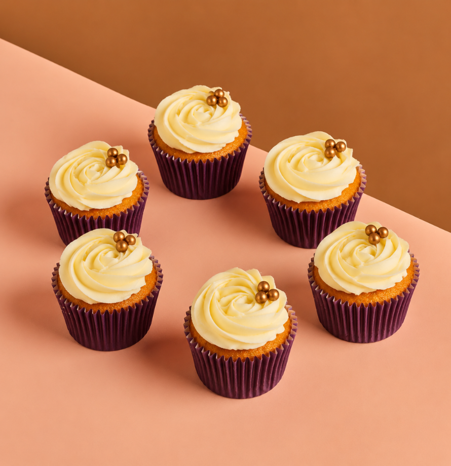 Cupcakes de mariage Perle d'Or