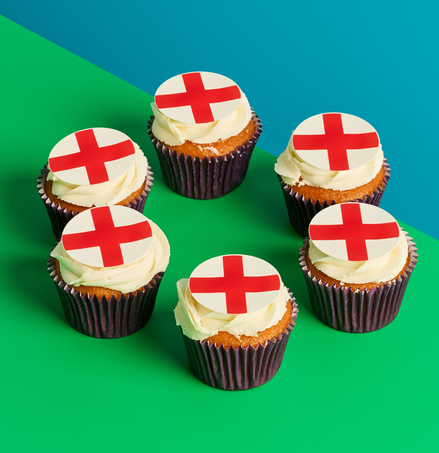 Custom Flags Football Cupcakes
