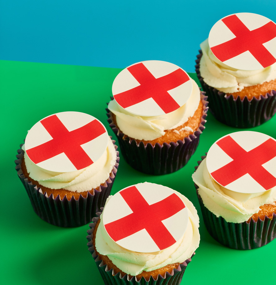 Custom Flags Football Cupcakes