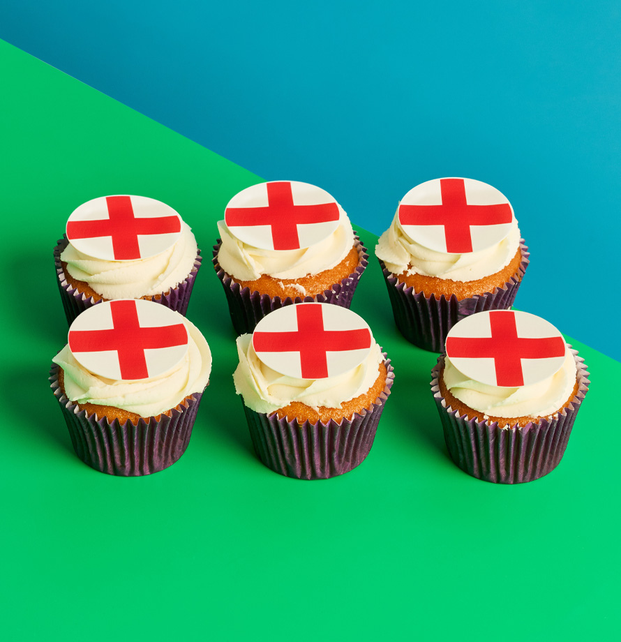 Custom Flags Football Cupcakes