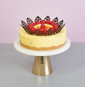 Gâteau au fromage mangue et framboise en forme de couronne