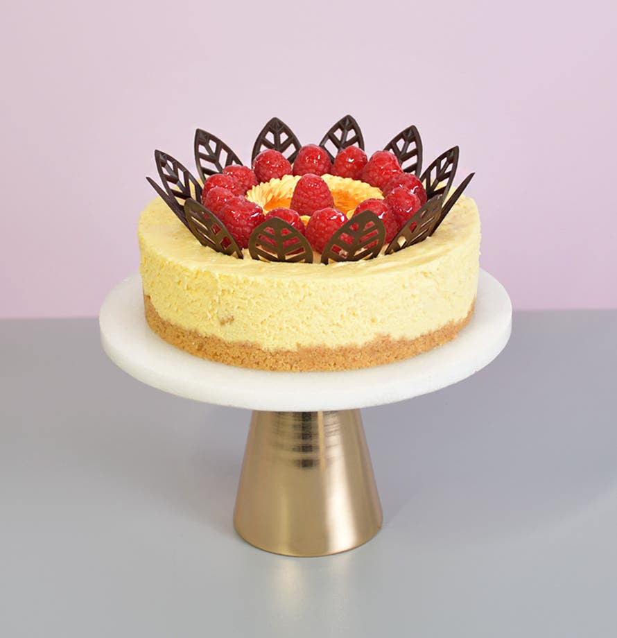 Mango & Raspberry Crown Cheesecake