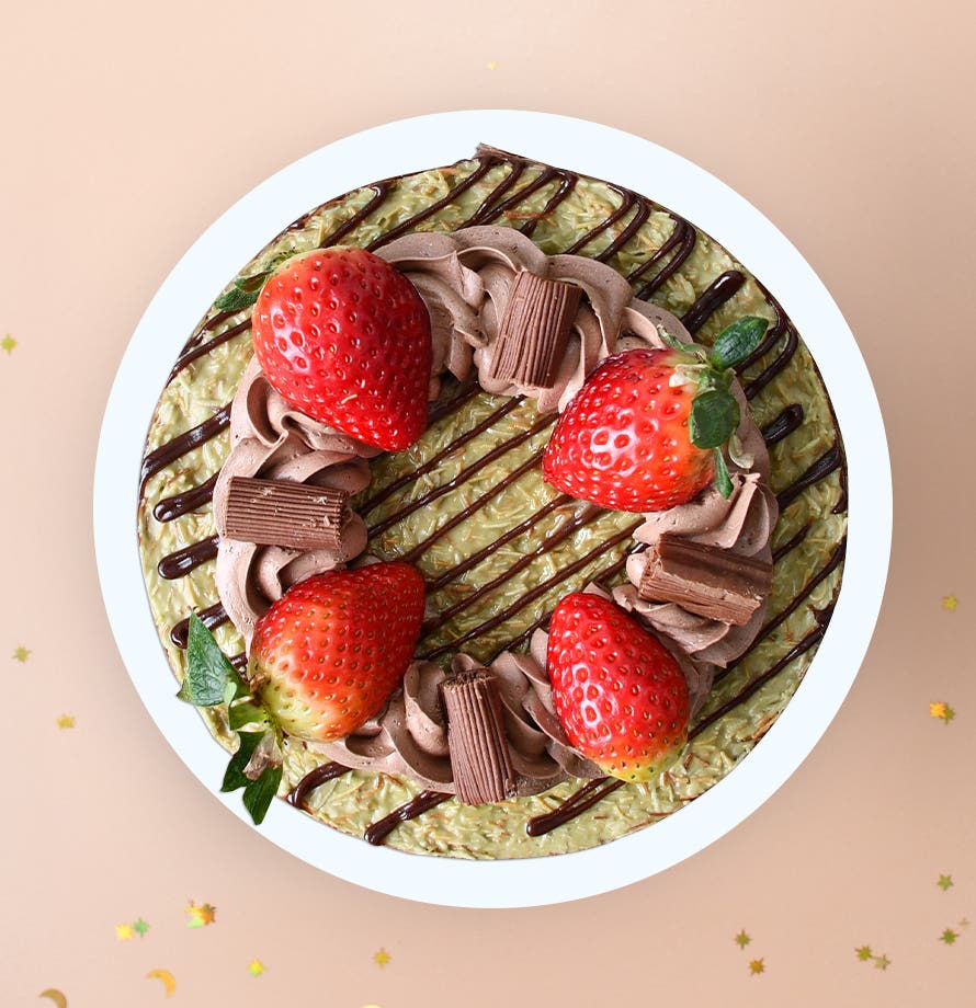 Cheesecake aux fraises et au chocolat de Dubaï