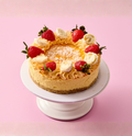 Mango Strawberry Coconut Cheesecake