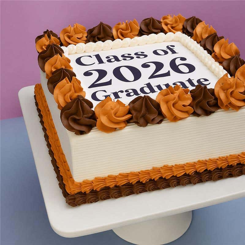 Square Graduation Photo Cake