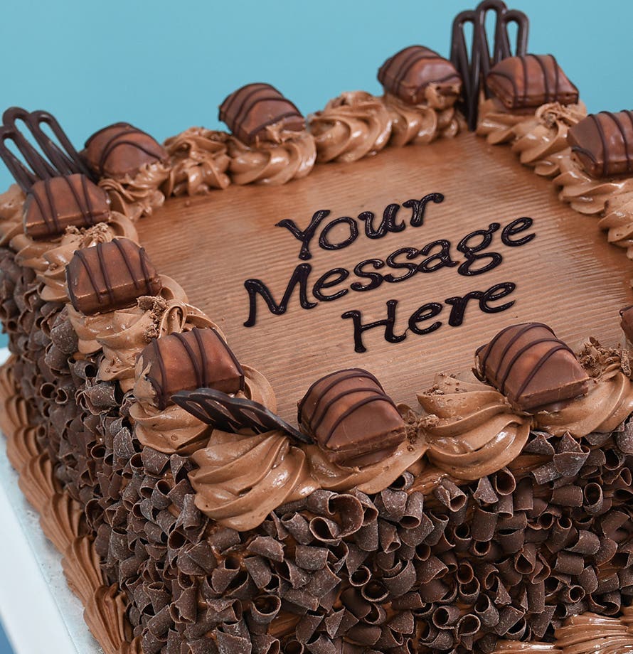 Chocolate Bueno Hazelnut Square Cake