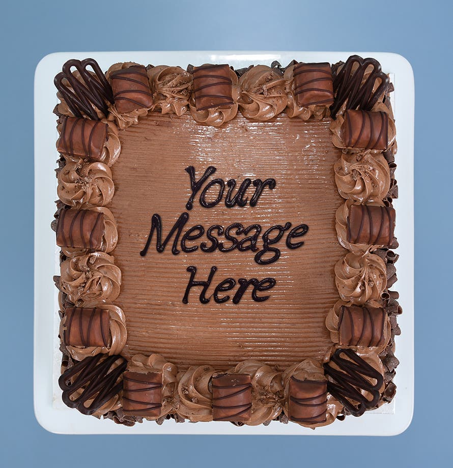 Chocolate Bueno Hazelnut Square Cake