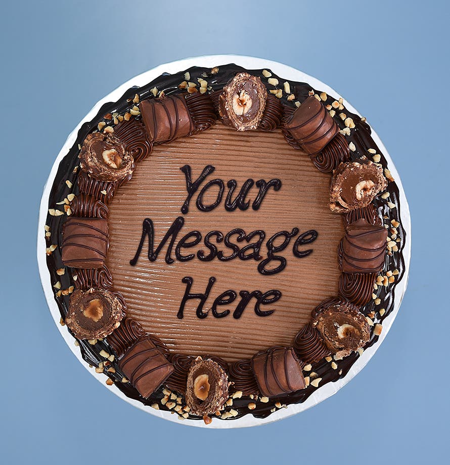 Chocolate Hazelnut Drip Round Cake