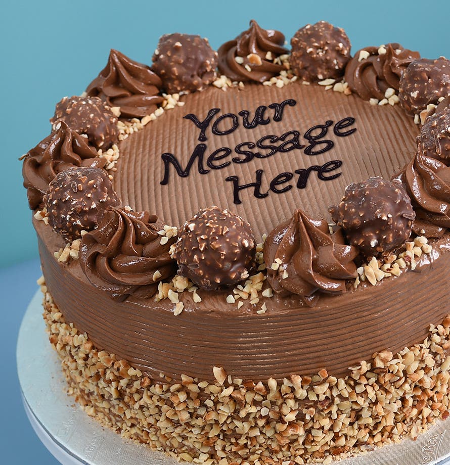Chocolate Hazelnut Truffle Round Cake