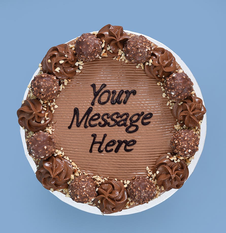 Chocolate Hazelnut Truffle Round Cake