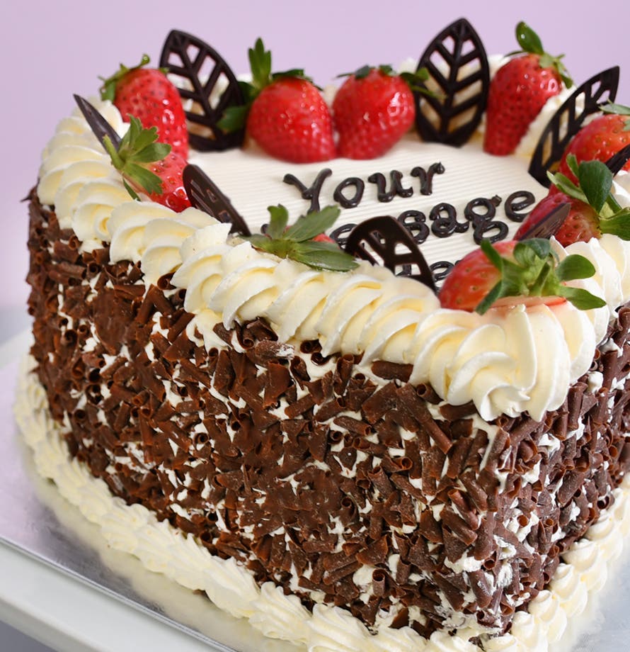 Chocolate Heart with Strawberries