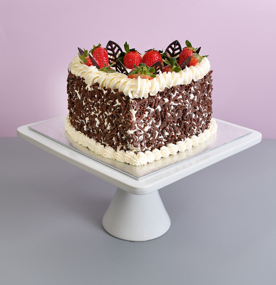 Chocolate Heart with Strawberries