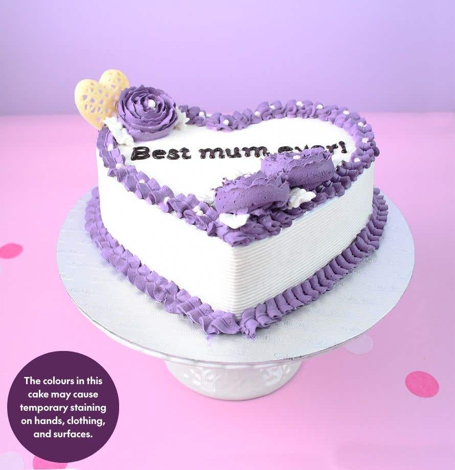 Vintage  Violet Heart Cake