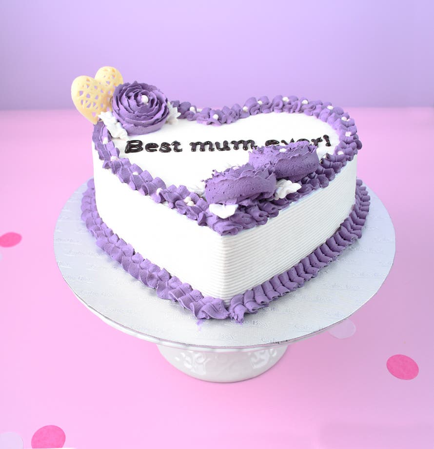 Vintage  Violet Heart Cake