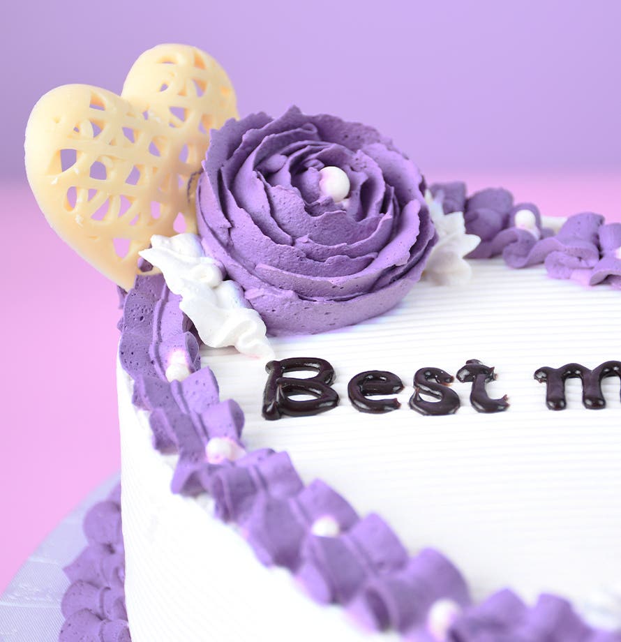 Vintage  Violet Heart Cake