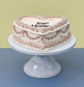 Champagne Pearl Vintage Heart Cake
